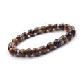 Piedra 8mm perlas joyas de tigre natural ojo orar pulsera para hombres accesorios